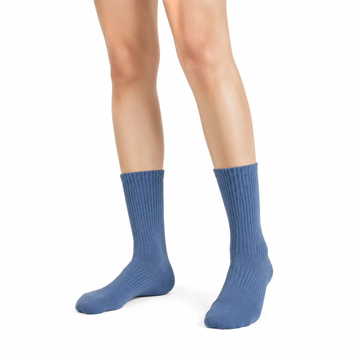 Rippensocken Größe 35-38 Blau gerippt für Alltag und Freizeit