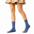 Damensocken Größe 35-38 Blau aus Textil gerippt für Freizeit
