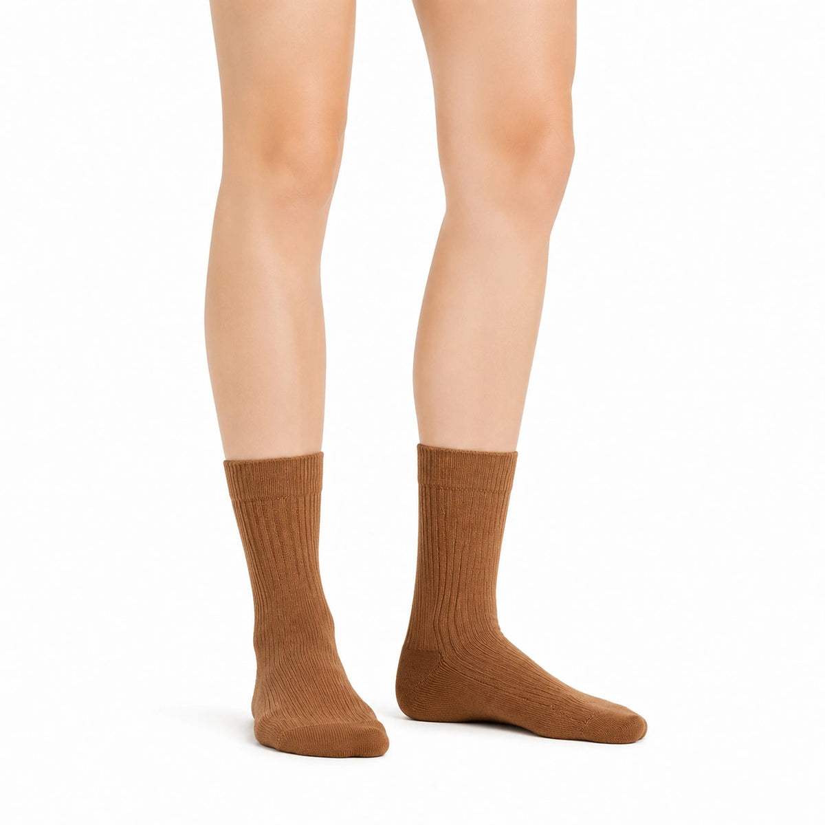 Rippensocken Größe 39-42 aus Textil in Braun für Alltag