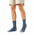 Sportsocken 39-42 blau/grau gerippt für Alltag
