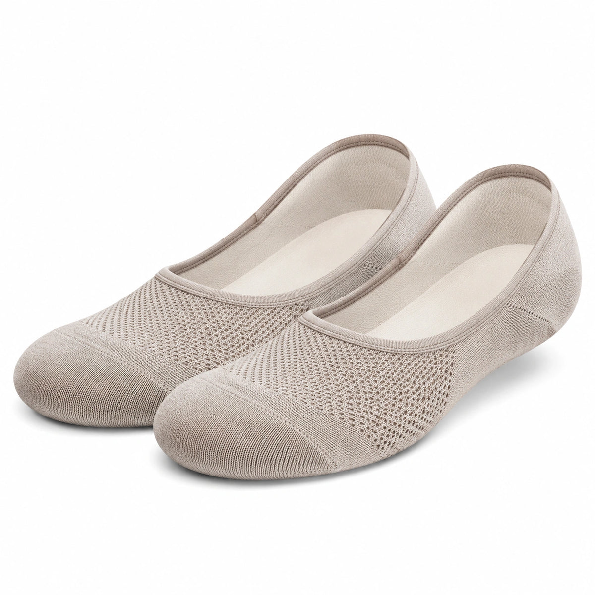 Füßlinge Größe 39-42 aus Stricktextil Beige - atmungsaktiv
