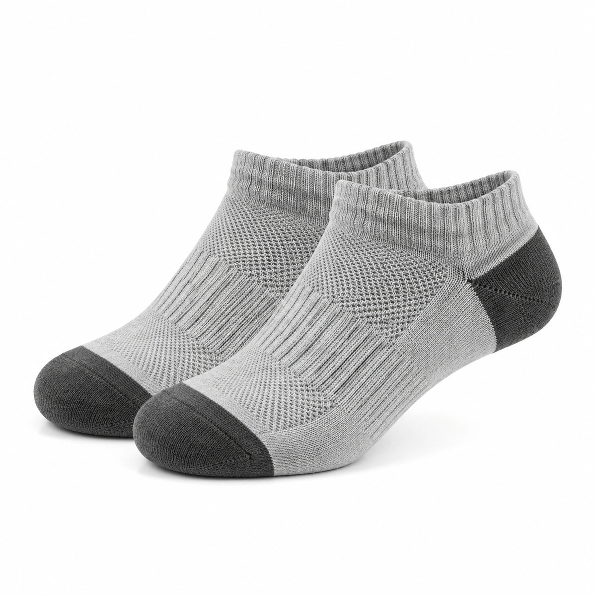 Kurzschaft Sportsocken Größe 35-38 Grau/Anthrazit atmungsaktiv