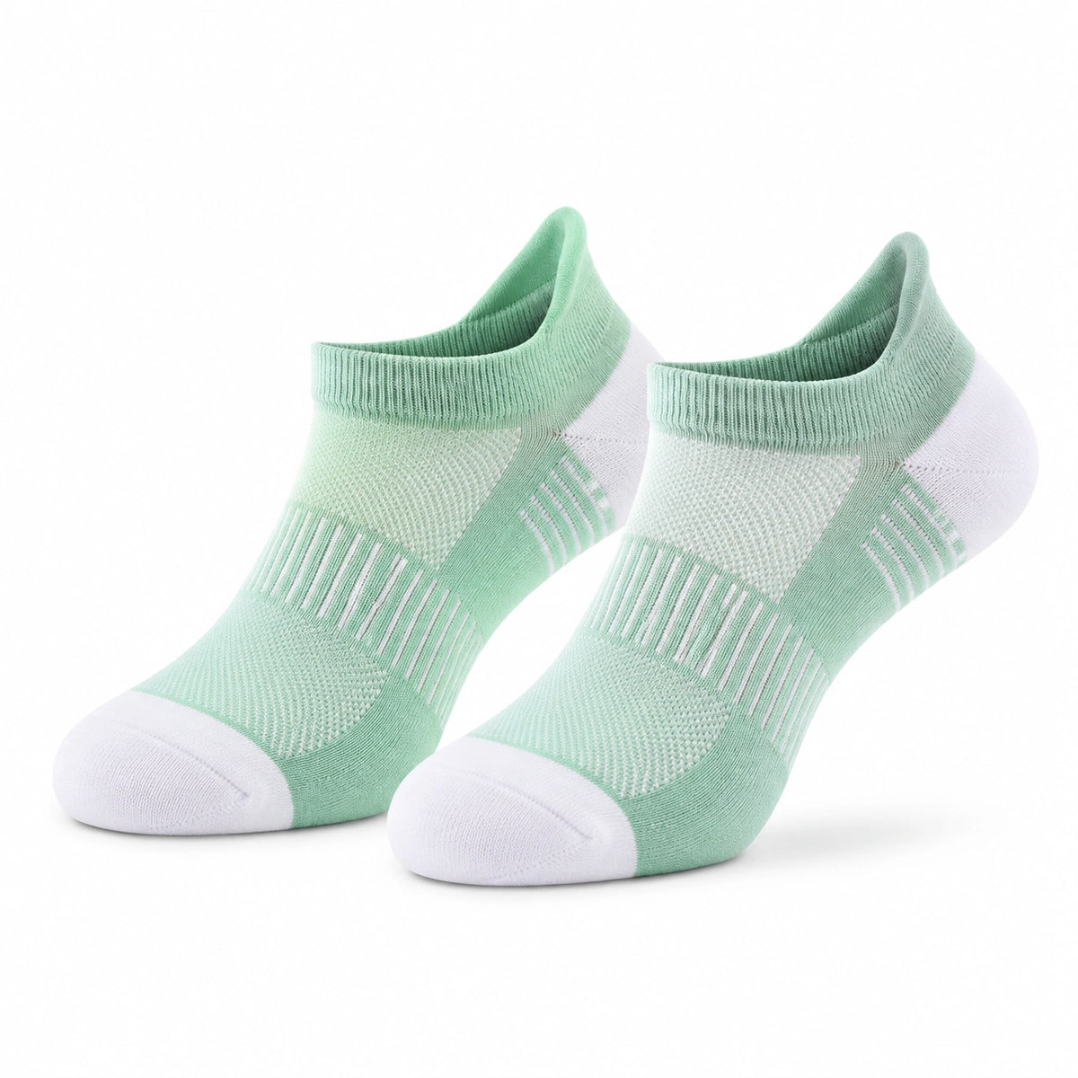 Sneakersocken Größe 35-38 aus Textil Mintgrün Weiß atmungsaktiv