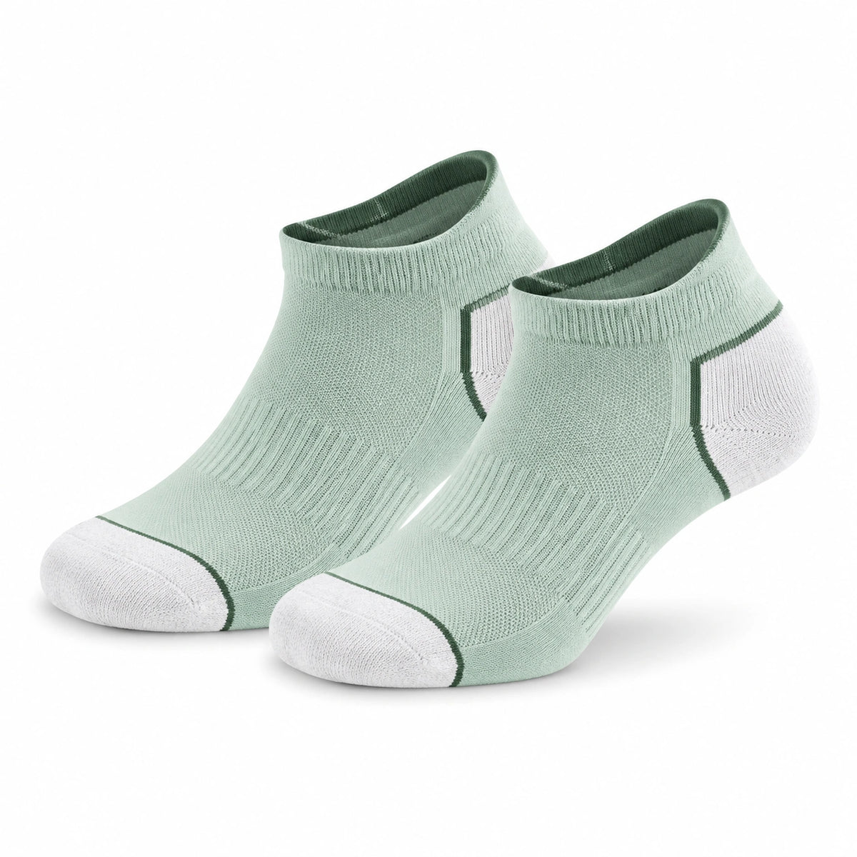 Sportsocken 43-46 Mintgrün Weiß gestrickt kurze Passform