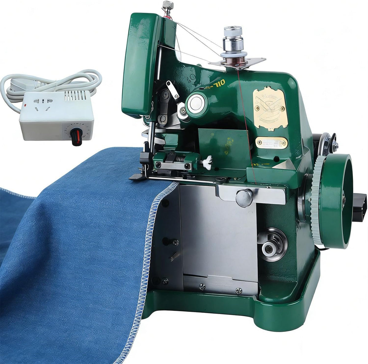 DHMYDPDZ Overlock-Nähmaschinen, Schwarz, Hochgeschwindigkeits-Industrie-Overlock-Nähmaschine, Robuste Overlockmaschine mit Metallrahmen