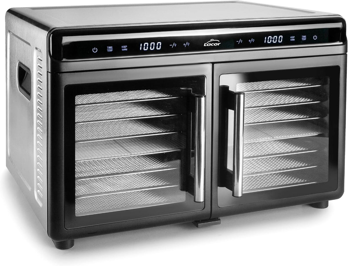 LACOR Dörrautomaten, Schwarz, 69525 - Profi Dörrautomat Bisecco 16 Einschübe