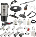 HOK Hausgeräteservice O.Kutschwalski Staubsauger, 100 m, Schwarz, BVC Zentral All-IN-ONE - C 600 Silverline-Paket - bis ² - 2