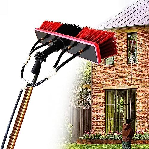 Glasreinigungsbürste Teleskopstäbe, Transparent, Haushaltswasseranschluss, Teleskopstange, Solarpanel-Drehbürste