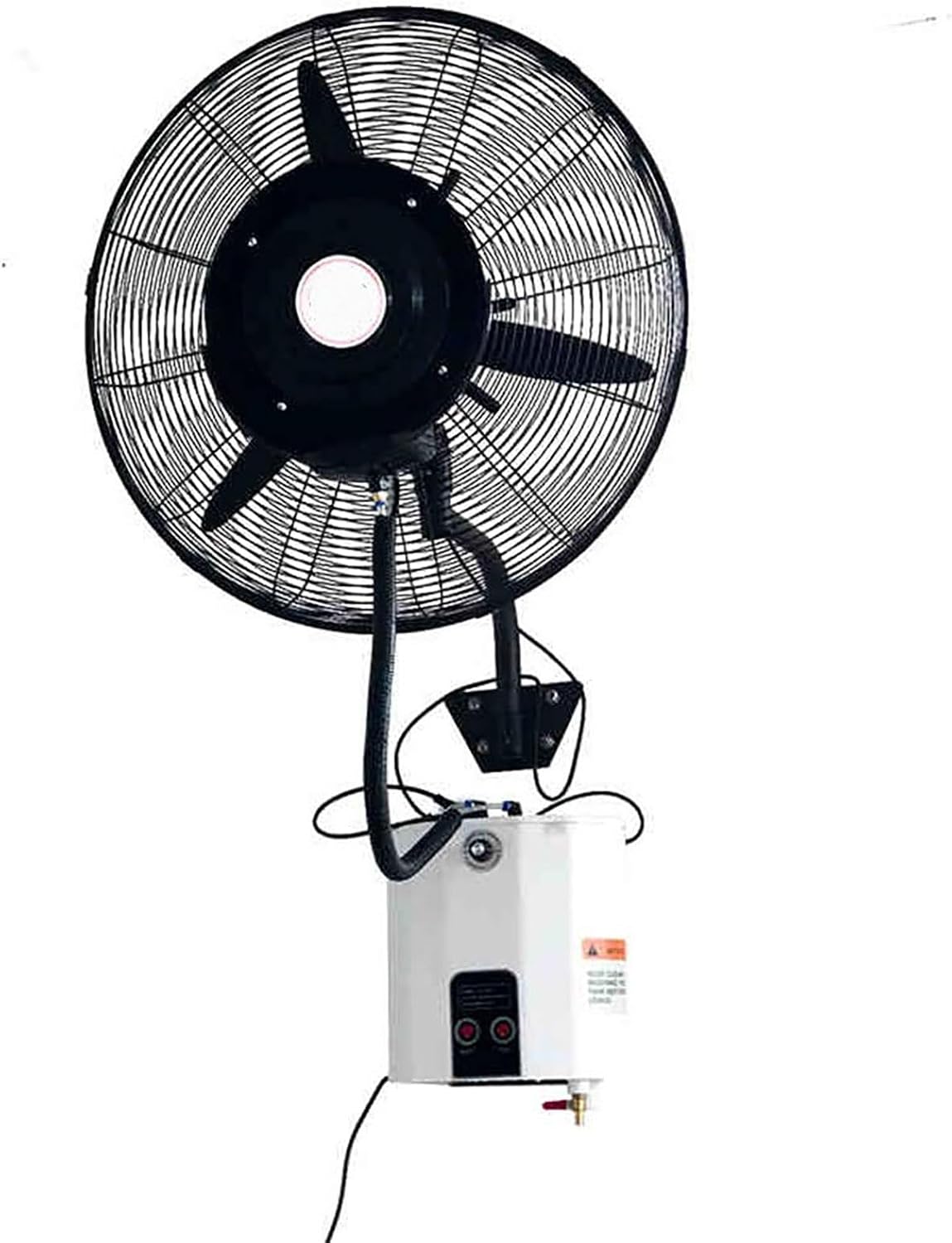 asdchZen Gewächshaus, Weiß, Wandmontierter Sprühventilator, 90° Oszillierend, 3 Geschwindigkeitsstufen, Nebelventilator Für Außenbereiche