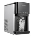 KLAMER Gefrierschrank, Schwarz, 3-in-1 Ice Maker mit Crushed Ice, Wasserspender und Selbstreinigung
