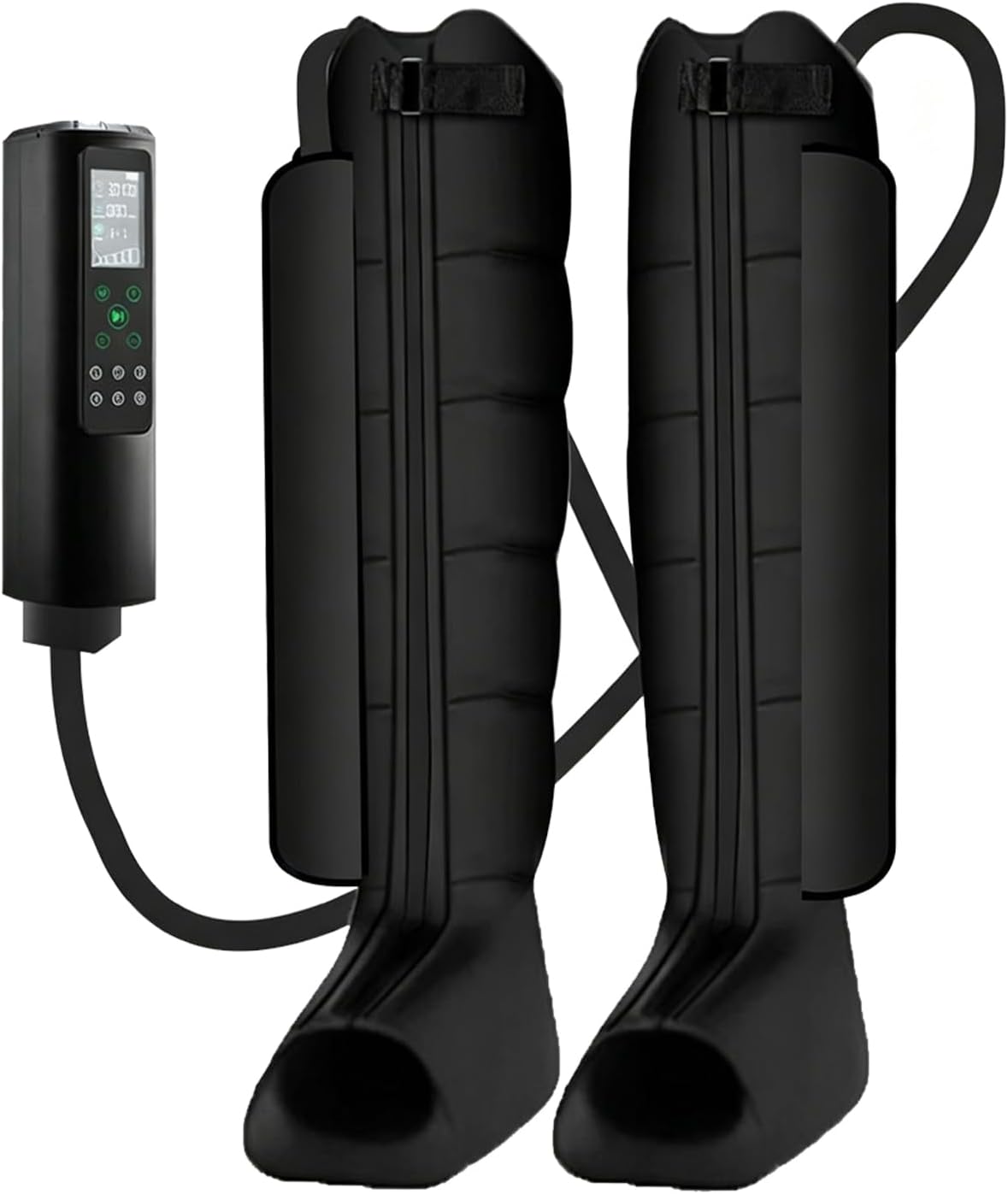 FahQuintuple Fußmassagegeräte, Schwarz, Beinmassagegerät Lymphdrainage Gerät Recovery Boots, Pressotherapie Massagegerät Beine für Lindert Müde Beine