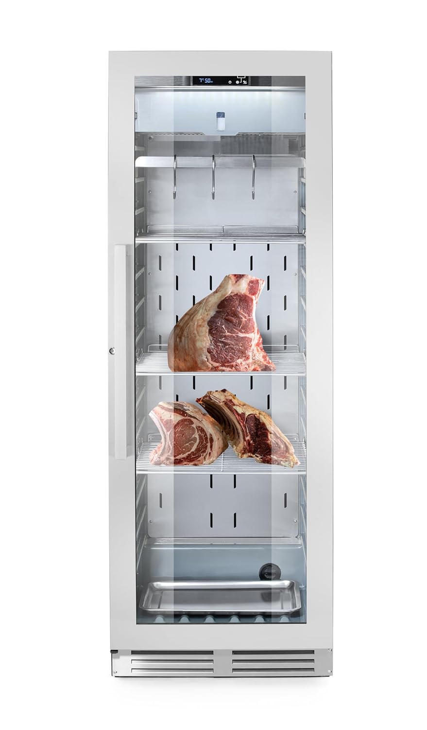 HENDI Reifeschrank, 1720 mm, 352 L, 240 V, 170 W, Silber, Fleisch, Dry-Aging, Dry Aged Kühlschrank, 220-, 595x710x(H)