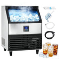 Furvveerr Eismaschine, 200 kg, Schwarz, Kommerzielle Eiswürfelmaschine /24 Std, Kommerzielle Eiswürfelmaschine freistehend