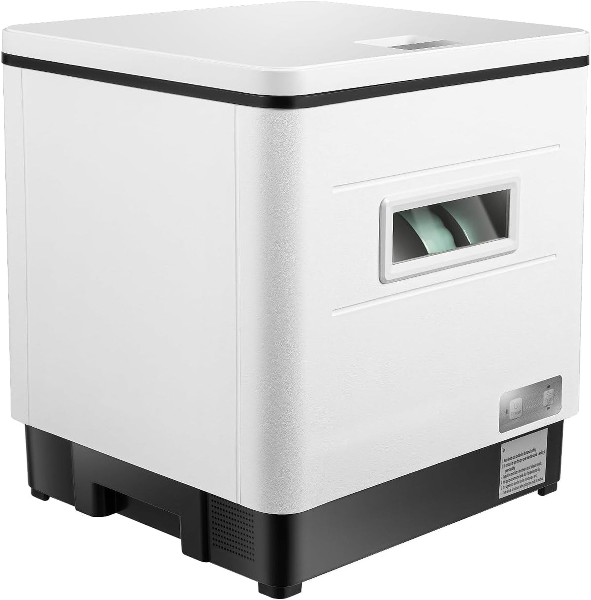 Gdetnysty Tischgeschirrspüler, 800 W, 60 L, Silber/Weiß/Schwarz, Mini SpüLmaschine Edelstahl GeschirrspüLer Kompakte