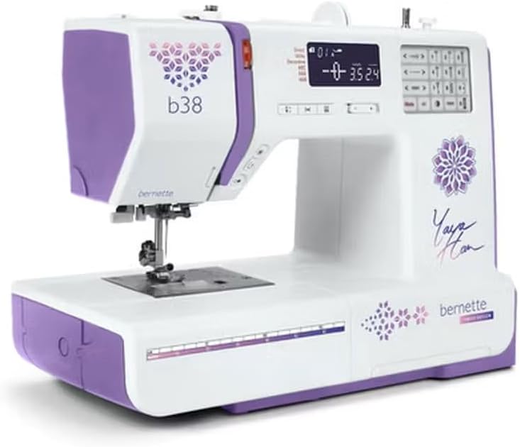 Bernette Elektronisch gesteuerte Nähmaschinen, Grau, B38 Yaya Han Edition Computergesteuerte Nähmaschine, 394 integrierte Stiche