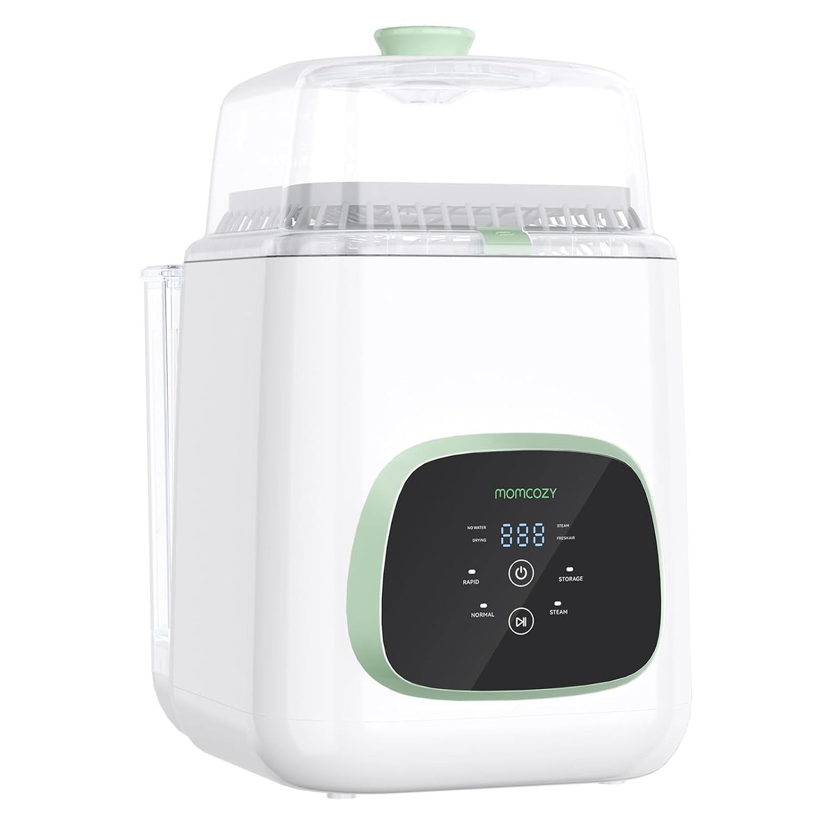 Momcozy Flaschenreiniger, Schwarz, KleanPal Pro Baby Sterilisator Trockner, 26 Sprühdüsen, 19-Min Schnellzyklus
