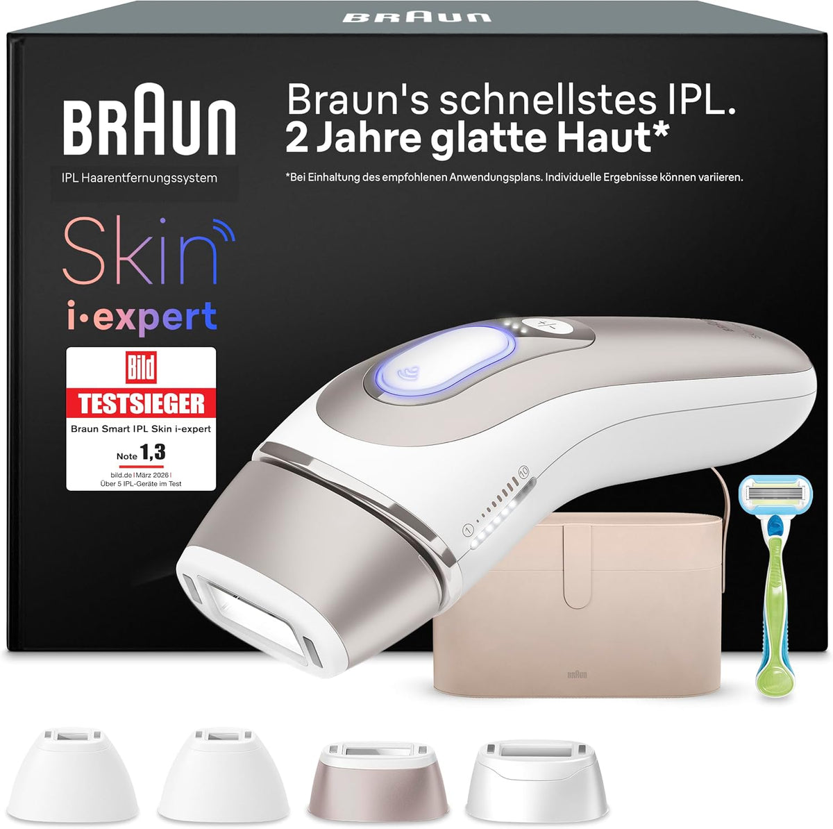 Braun Systeme, Braun, Smart IPL Geräte Haarentfernung Skin i·expert 7, PL7387, Rosegold, Alternative Laser Haarentfernung für Zuhause
