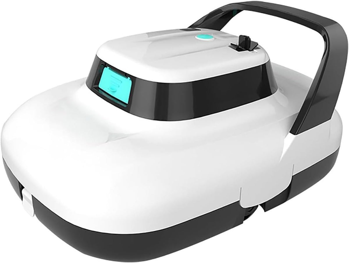 Automatischer Poolroboter, 300 m, Grau, kabelloser Vakuum-Skimmer Roboter mit Präzisionsfiltration, 90 min Laufzeit