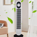 Flügelloser Turmventilator, 30 dB, Weiß, Tragbarer Luftzirkulator mit 80° Oszillation, leiser Betrieb, 3 Geschwindigkeitsstufen