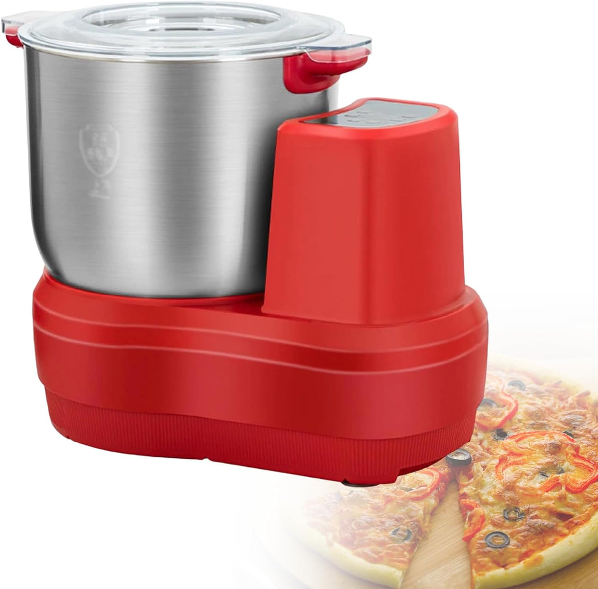 Xjymposium Piemaker, 10 l, Silber, Elektrischer Automatischer Kleiner Spiralkneter, 10-Liter-Teigknetmaschine Aus Edelstahl FüR Pizza Und Brot