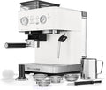 KitchenAid Kaffeemaschine, Weiß, mit mahlwerk I Halbautomatische Espressomaschine I, Milchkännchen, Bohnenbehälter (Weiss)