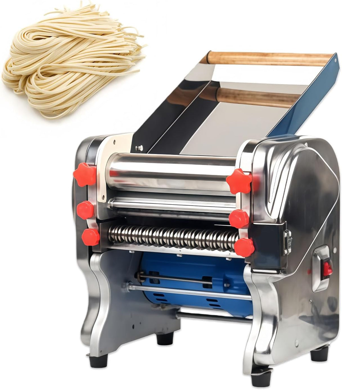 Glowdora Nudelmaschinen, 550 W, 550w, 9 Mm, 3 Mm, Edelstahl, Schwarz, Noodle Maker Machine, Gewerbliche Nudelmaschine