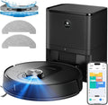 Proscenic Saugroboter, Schwarz, Q8 Max+ mit Wischfunktion, 8000 Pa 200 Min Staubsauger Roboter mit Absaugstation