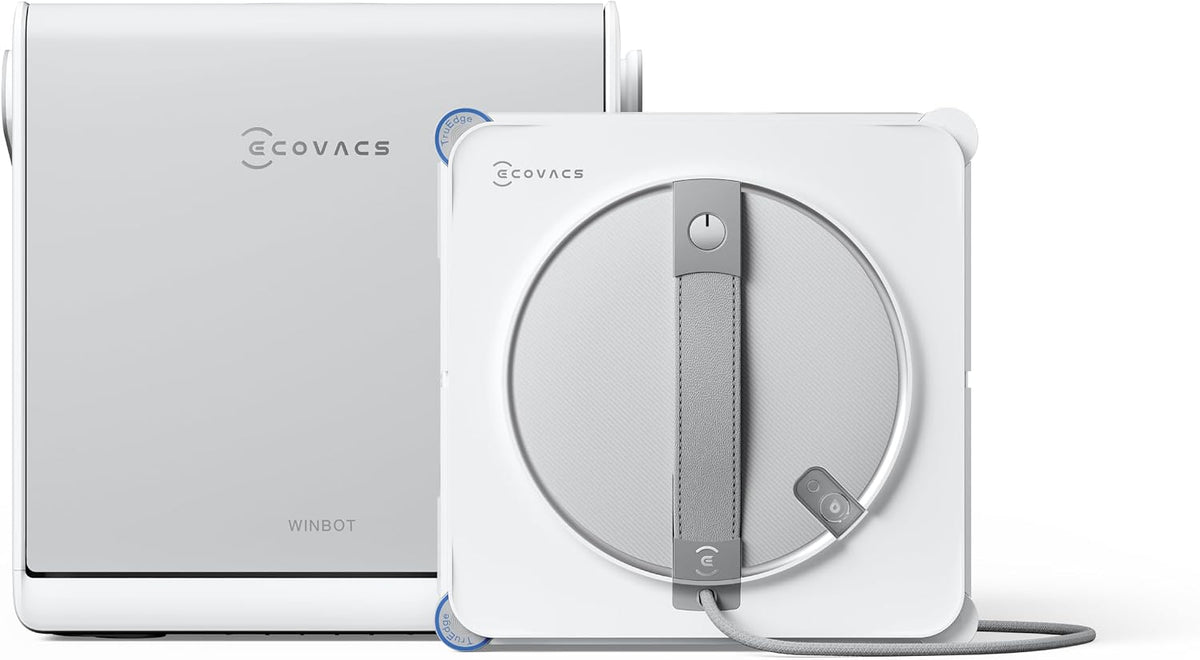 ECOVACS Fensterputzroboter, Schwarz, WINBOT W2S Omni mit Multifunktionsstation, intelligenter Bis-an-den-Rand-Reinigung mit TruEdge™