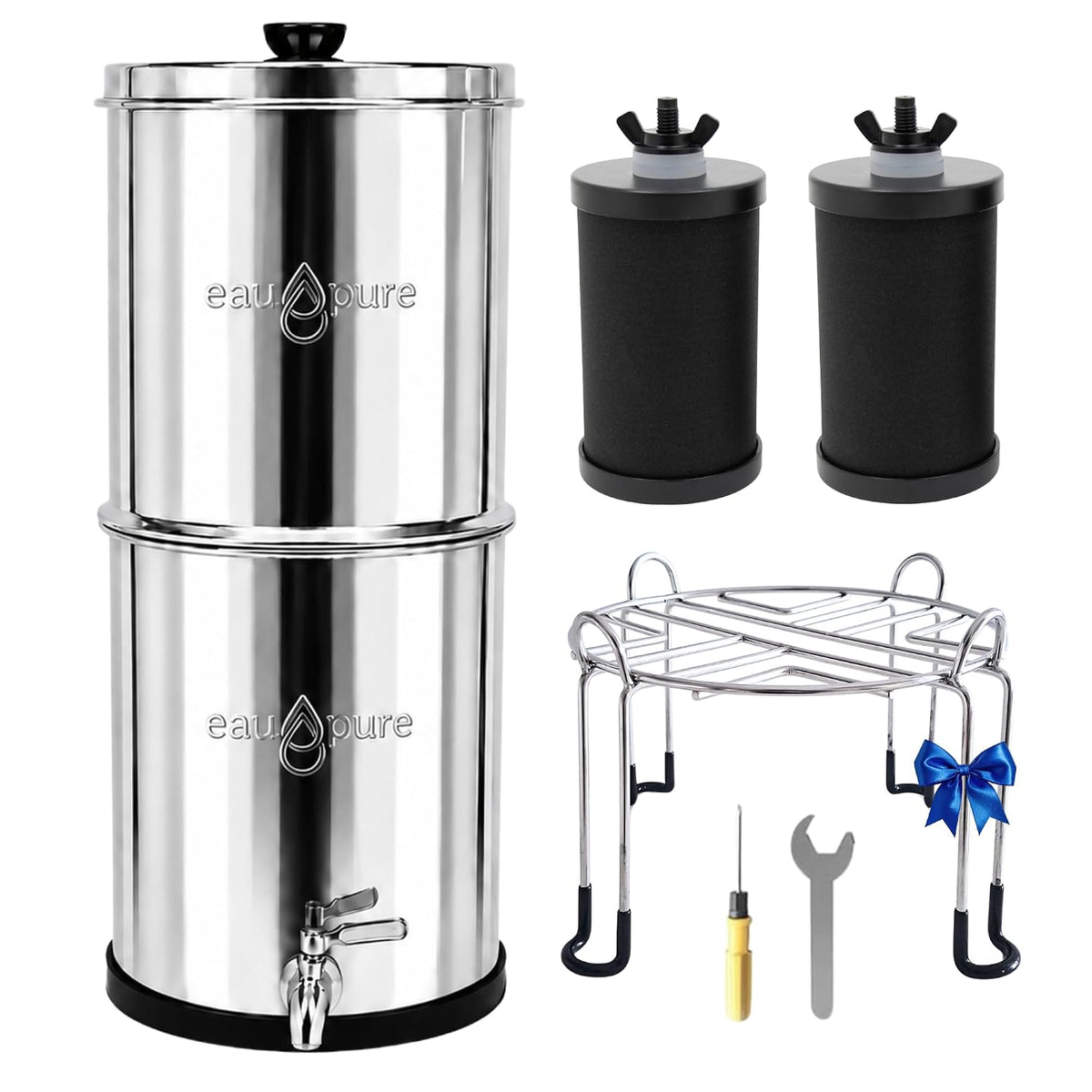 Eaupure Wasserfilter, 8,5 l, Schwarz, Family, Fassungsvermögen, Im Lieferumfang enthalten: 2 -Filterkartuschen