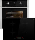KKT KOLBE Backofen, 7000 W, 60 cm, 77 cm, Schwarz, Autarkes Herdset: Einbau BO8810SS + Induktionskochfeld