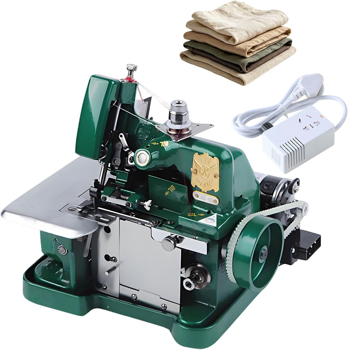 Ymnogjie Overlock-Nähmaschinen, Grün, Industrielle Overlock Nähmaschine, 3 Faden Overlock Nähmaschine, Einstellbare Stichlänge