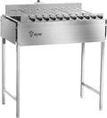 BBQ-Toro Holzkohlegrill, Braun, Stand mit elektrischem Spiessdreher