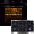 Kaiser Backofen, 3,8 KW, 79 L, Schwarz, Gas Herd-Set EH 6367 +KCG 9386, Elektro, Autark, Einbau, 10Funktionen, Pizzafunktion+Gas-Kochfeld