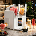 AUTUMFLATGAO Eismaschine, 2 × 2 Liter, Weiß, Slush Maschine 2-in-1 Mit Soft, 2 Sorten