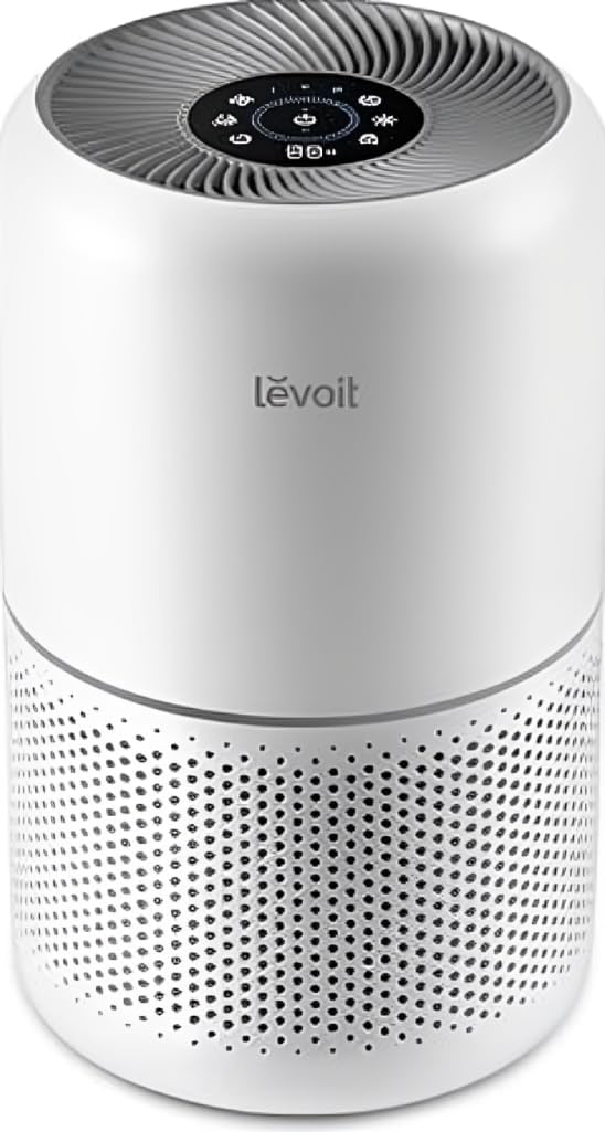 Levoit Dunstabzugshaube, 240 m, 22 dB, 50 m, Weiß, Luftreiniger für Allergien und PM2, HEPA-Filter, Luftqualität