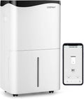 COSTWAY Luftentfeuchter, 250m, 100m, 50 L, 5 L, Weiß, /Tag Bautrockner, 4 Modi, Smart mit 24H Timer & Ventilator & Schlafmodus
