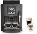 KRUPS Kaffeevollautomat, Schwarz/Silber, Harmony mit Milchaufschäumdüse