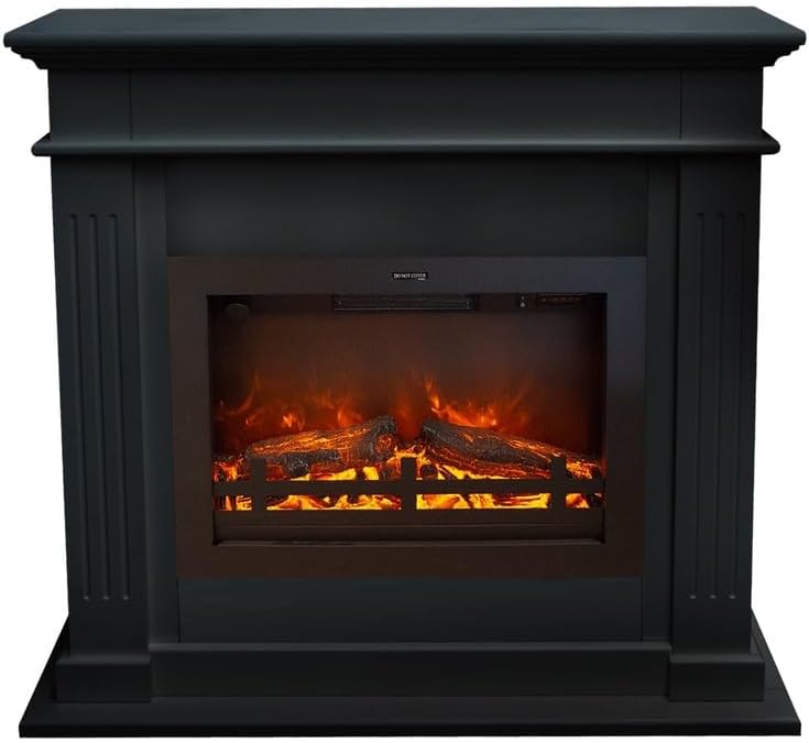 Xaralyn Elektrokamin, Schwarz, Elda EFL-MDB - Holz - 1500 Watt Heizung - mit Fernbedienung