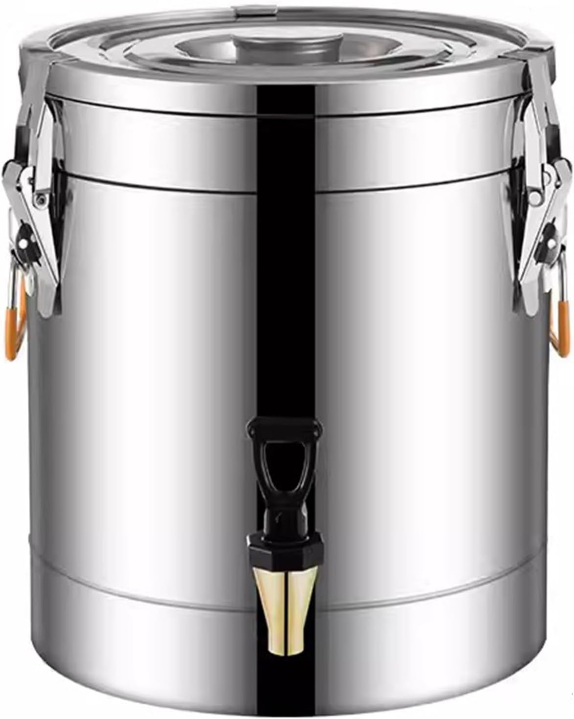 HCZKIUJY Buffetschrank, 30 L, Silber, Isolierter Getränkespender, isolierter Eisbehälter aus Edelstahl, Milchteefass