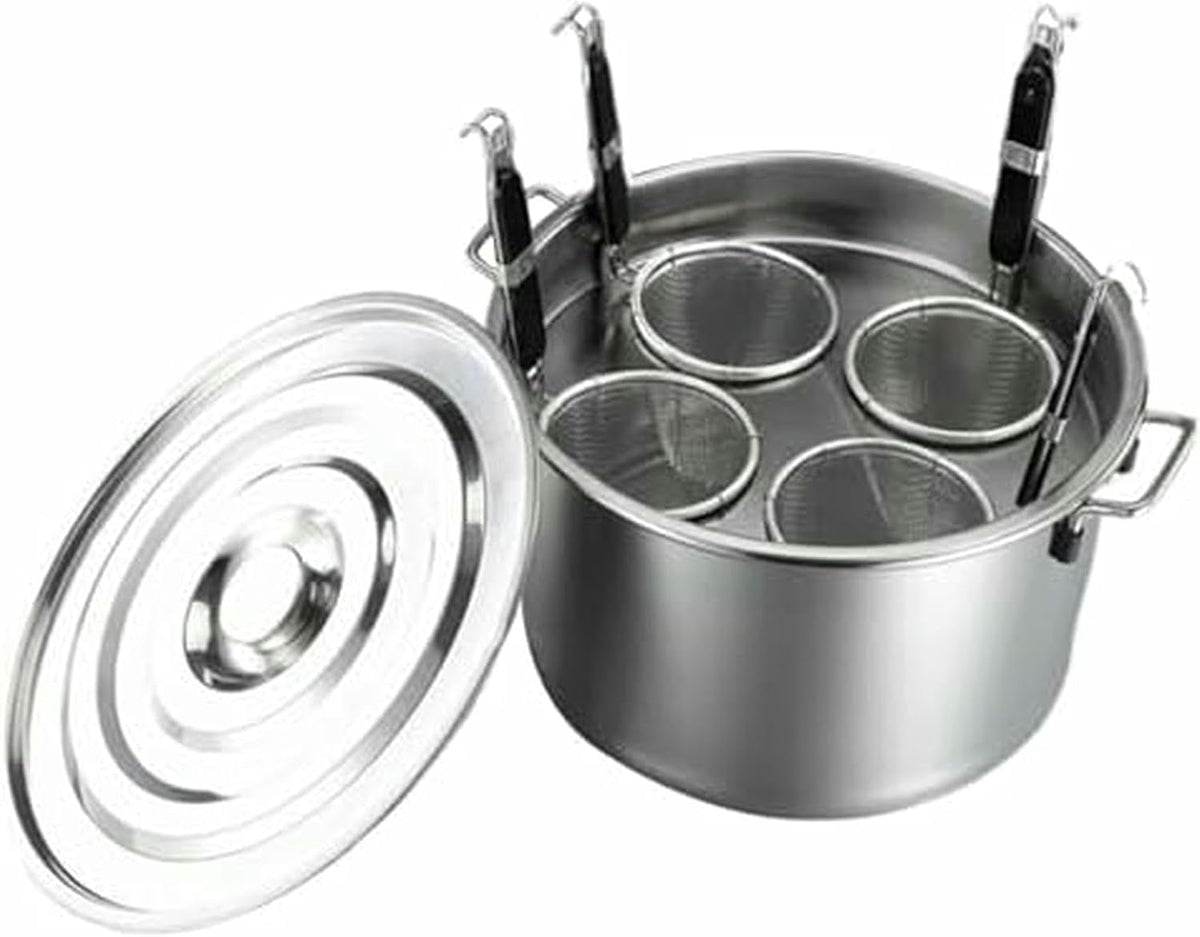 Pastatopf Kochfeld, 4 L, Silber, Multifunktionaler Suppentopf mit Siebeinsatz, Kochtopf aus Edelstahl mit öchern