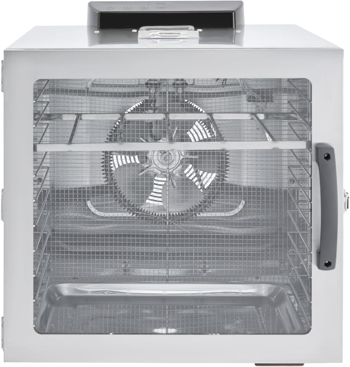 Dettchan Dörrautomaten, 38 cm, Silber, Lebensmittel Dehydrator, 10 Etagen Trockenschrank Lebensmittel Dehydrator Edelstahl