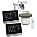 TFA Dostmann Wetterstationen, Schwarz, Wetterstation WLAN View PRO 35.8003.Plus mit 2 Farbdisplay, Außensensor Wind/Temperatur/Luftfeuchtigkeit