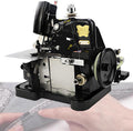 WEIZIIA Schreibtisch, Schwarz, Industrielle Overlock-Nähmaschine, 3000 Stiche pro Minute, 3 Sticharten