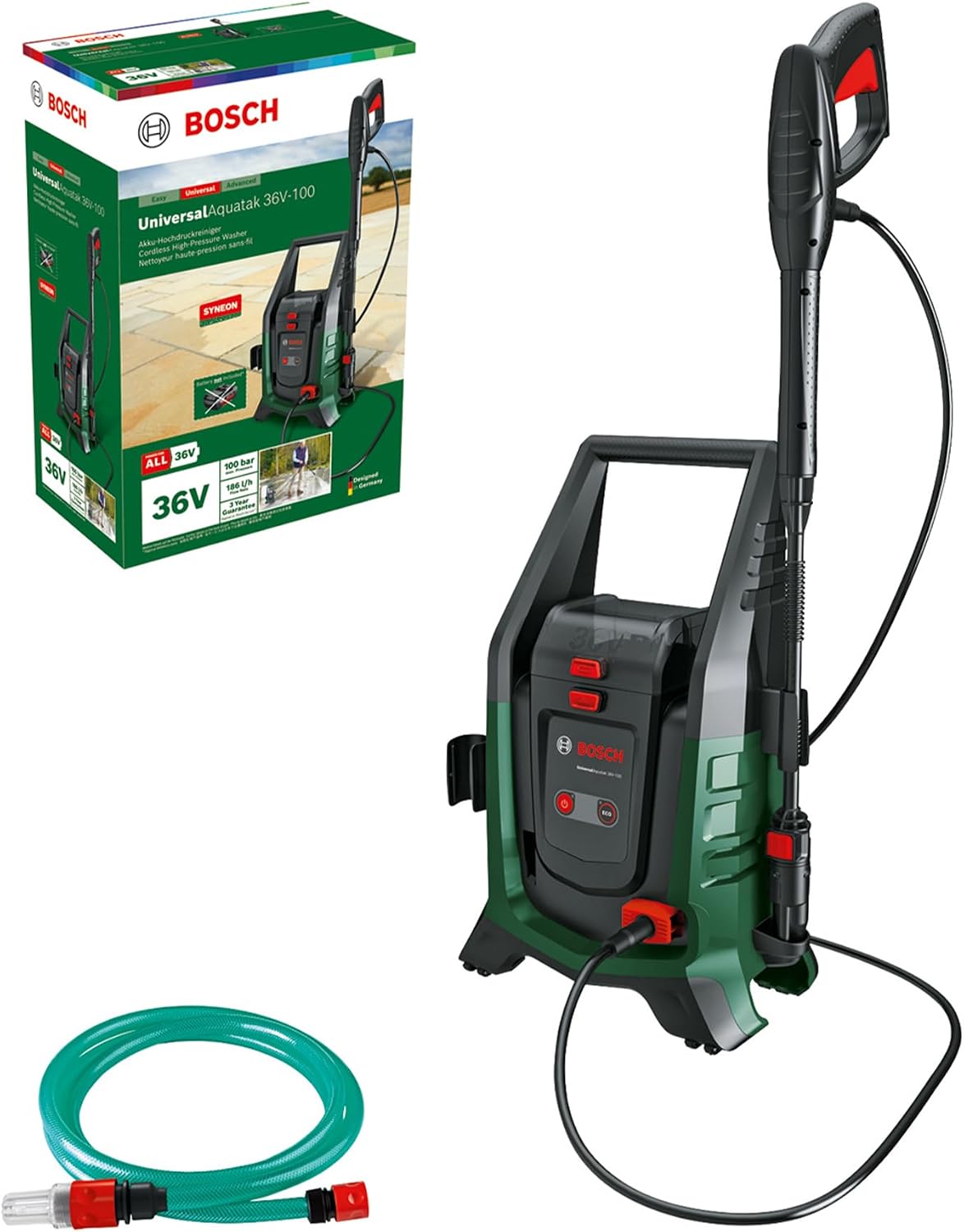 Bosch Hochdruckreiniger, 36 V, Schwarz, Akku- UniversalAquatak -100 (ohne Akku/Ladegerät)
