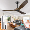 XSGDMN Deckenventilator, 177 cm, Weiß, Groß ohne Licht, en Holz mit Fernbedienung, Leise Schlafzimmer, 1/4/8 Timing