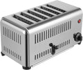 MINEYCHCEY Toaster, 2500 W, Edelstahl 201, Silber, Gewerblicher 4/6-Scheiben- Mit Breiten Schlitzen, Brotbackautomat Aus Edelstahl