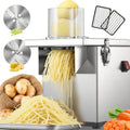 NEWTRY Gemüsehobel, 200 W, Silber, Elektrischer Gemüseschneider 3-in-1 Gastro Edelstahl