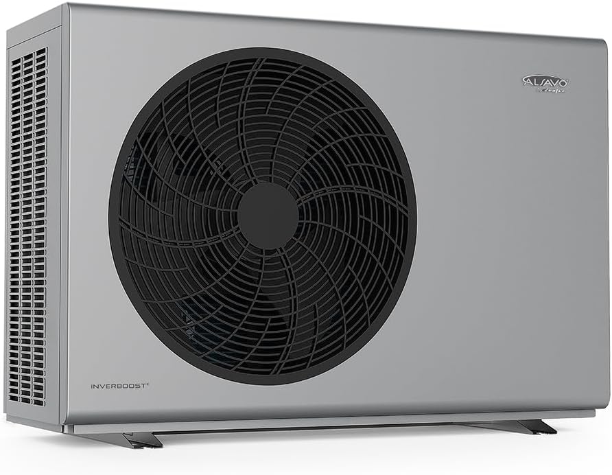 ALSAVO Wärmepumpen, 10 kW, Weiß, Monoblock Luft Wärmepumpe INVERBOOST HEAT R32, Einphasig mit Einzelventilator