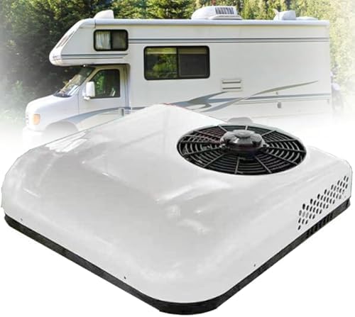 12 V/24 V Mobiles Klimagerät, 12 V, 24 V, Weiß, Auto Elektrische Dachklimaanlage für SUV, Wohnmobile, LKW und Vans - oben montierte Parkklimaanlage