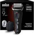 Braun Elektrorasierer, Braun/Schwarz, Rasierer Herren Elektrisch Series 9 Sport, 9100si, Schwarz, mit 4+1 Präzisionskopf